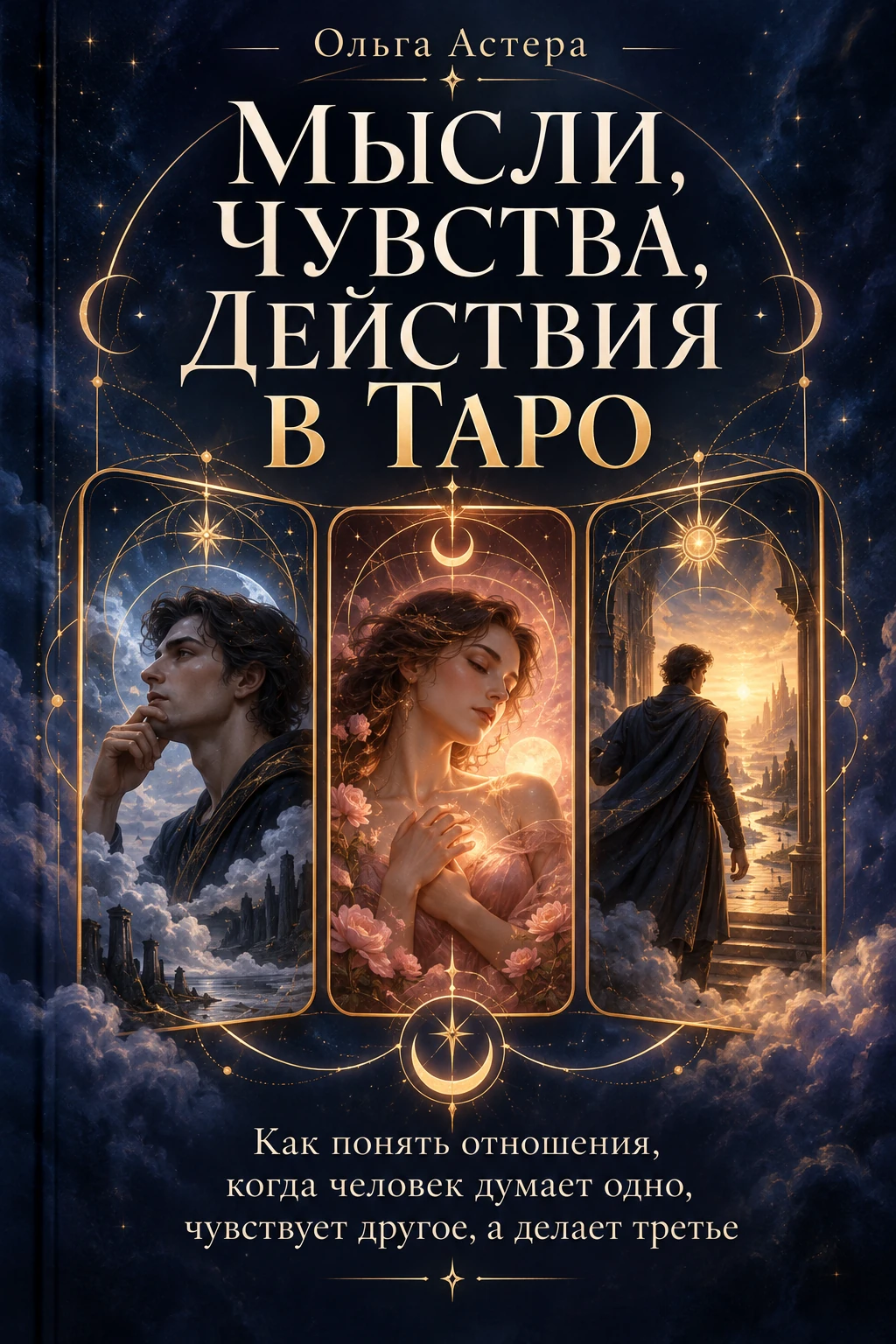 Обложка книги Мысли, чувства, действия в Таро — Ольга Астера