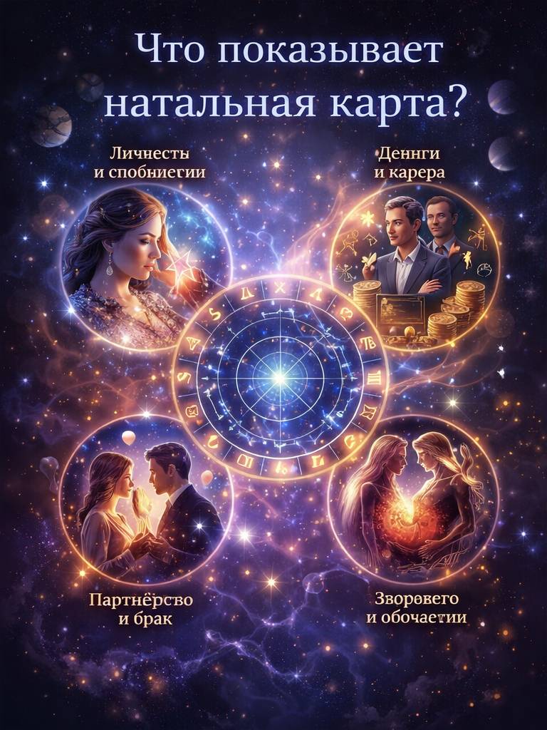 Что показывает натальная карта: характер, отношения, деньги и работа