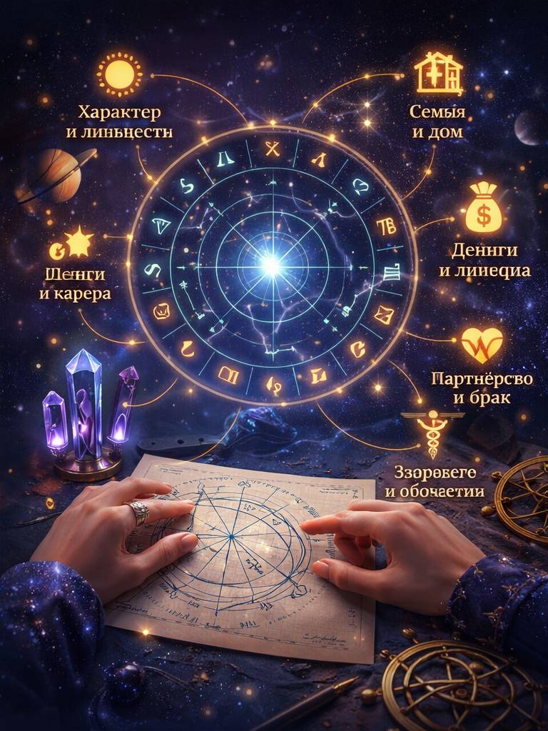 Натальная карта и вопросы, с которыми она реально помогает