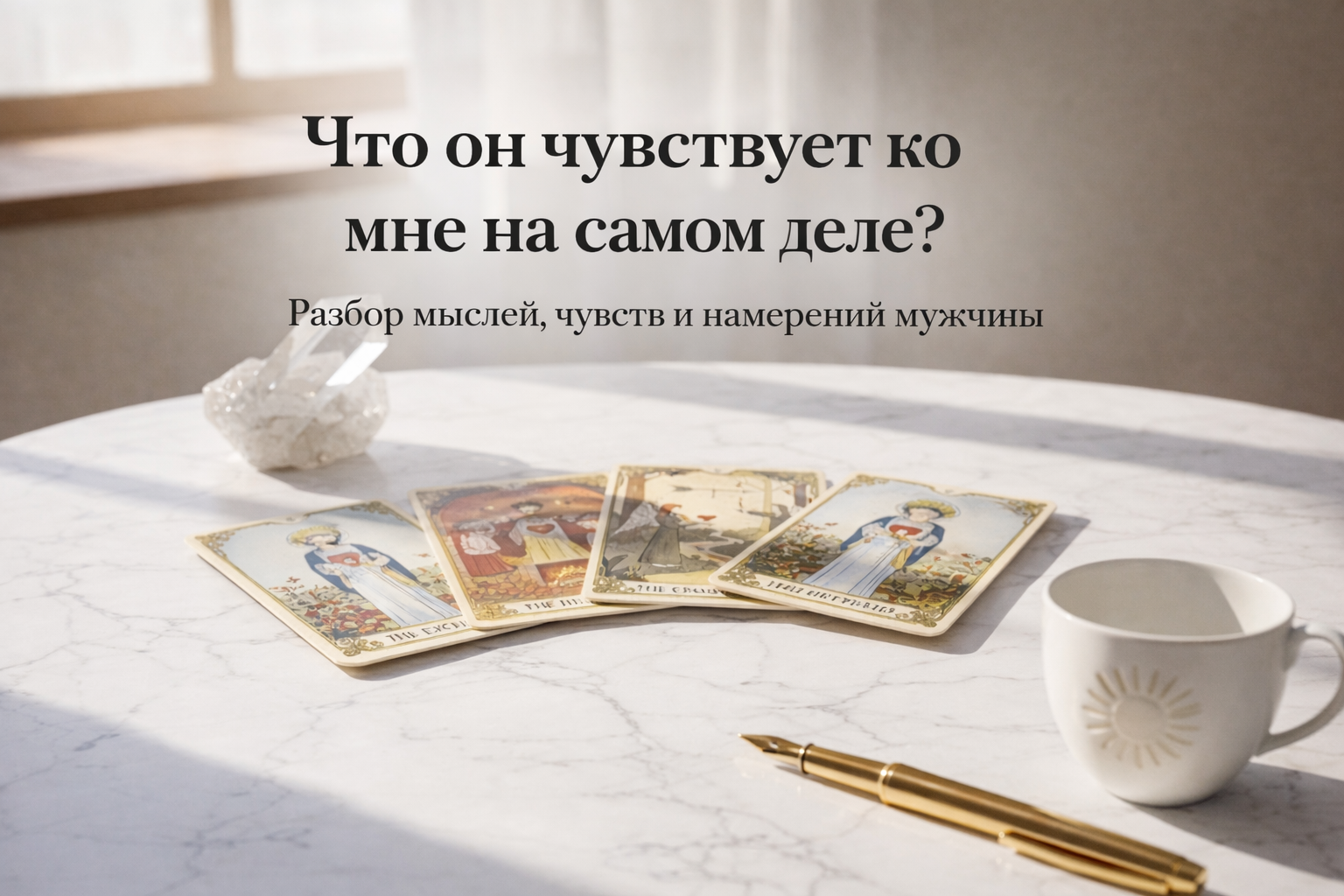 Что он чувствует ко мне: расклад Таро на мысли и чувства мужчины